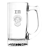 Greekgear Sigma Pi Glass Engraved Mug Transparent