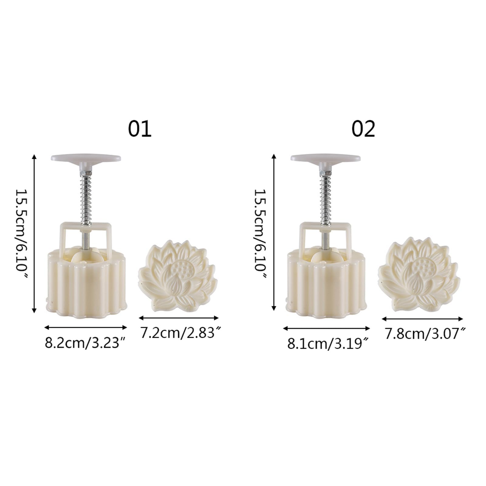 Plastic Mooncake Mold 125/150g 3D Stamp Cookie Cutter Mould DIY Baking Accessories Mid-Autumn Festival Moon Cake Moulds For Baking