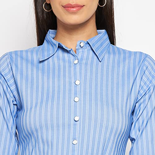 Image of CAMEY Women Striped Cotton Dress