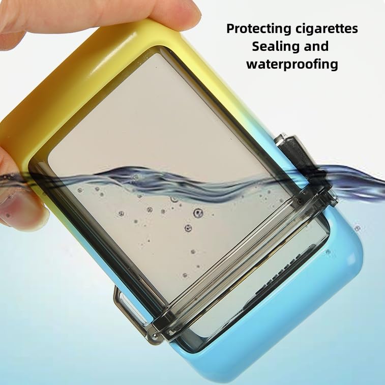 Portable Rectangular Plastic Cigarette case - can Hold 20 Cigarettes, Moisture-Proof and Pressure Resistant, with Lock Switch(85mm King Size) (Black)