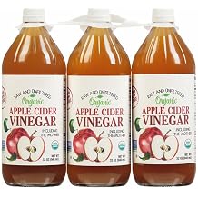 Organic Apple Cider Vinegar, 32 Fluid Ounce Bottles, 3-Count, Unfiltered, Unpasteurized, 5% Acidity