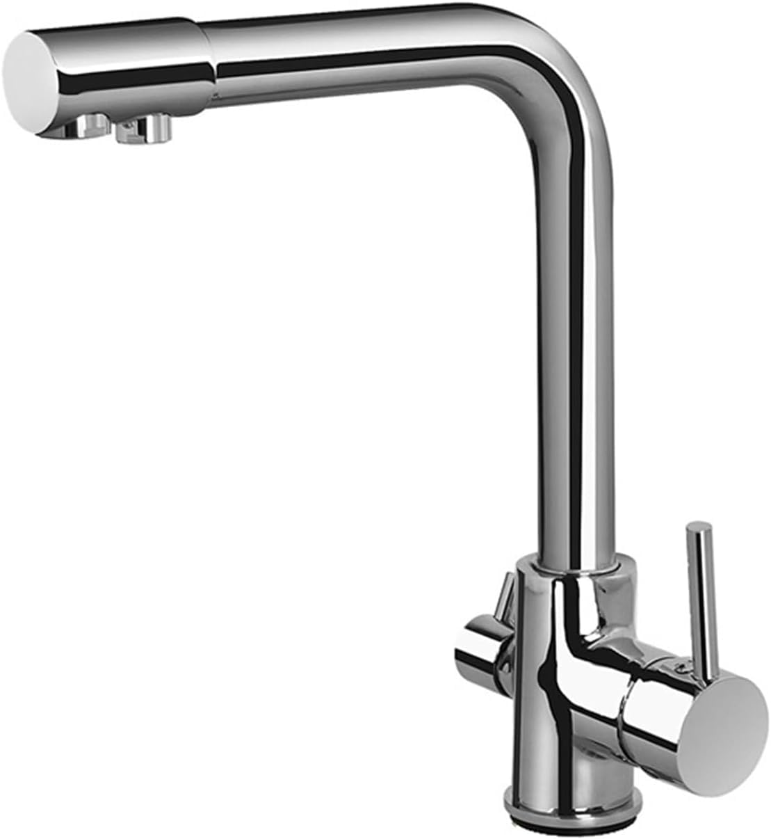 Mitigeur d'eau potable en laiton doré haut de gamme pour évier