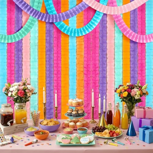 Epakh Pastel Four Leaf Clover Paper Flowers Garland Decorations