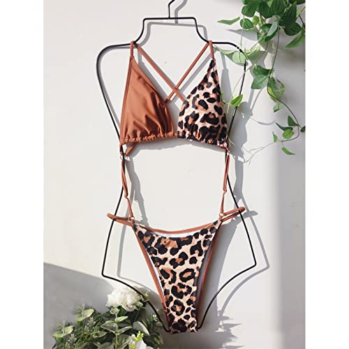 Maillot de bain une pièce patchwork et dos nu chic pour femmes - 7