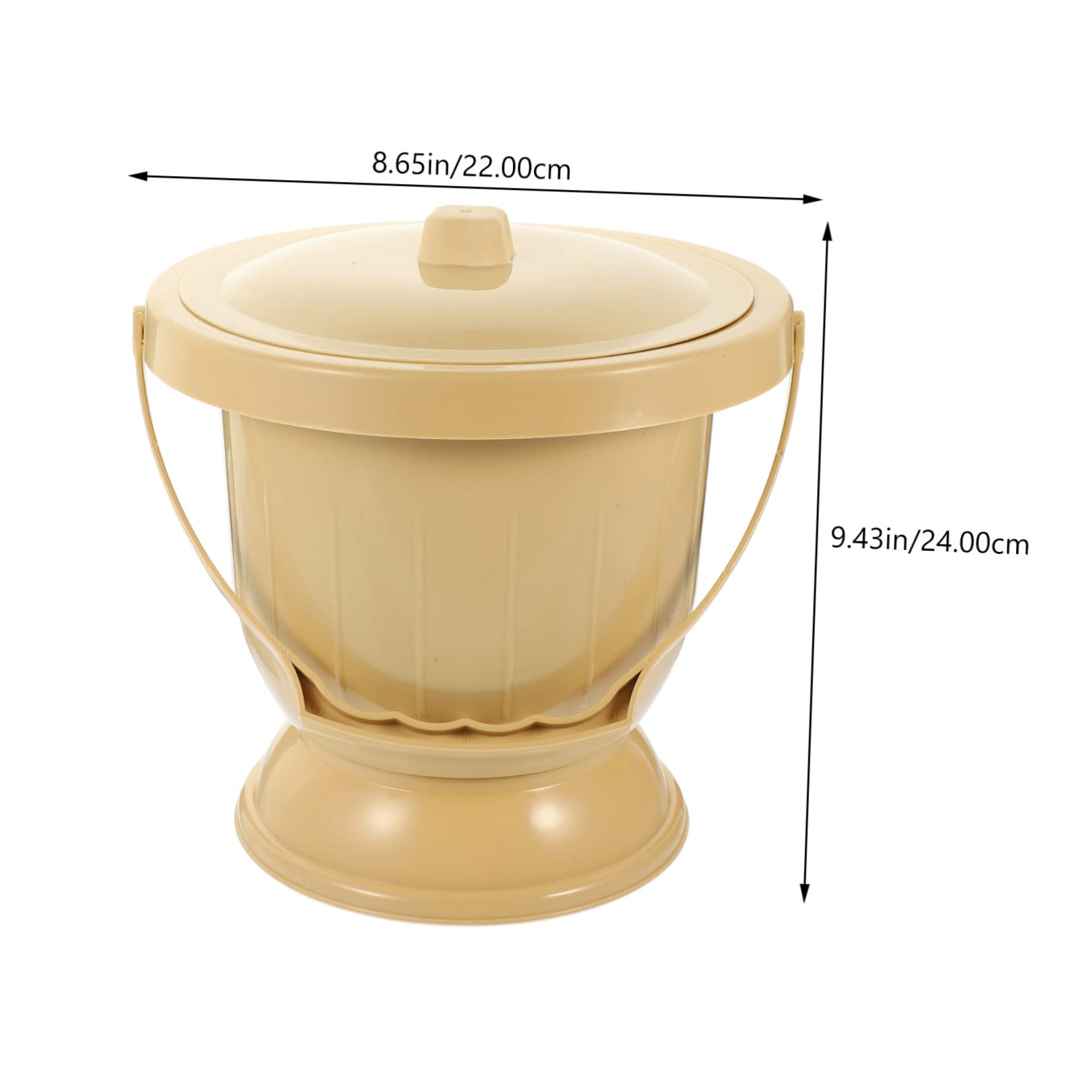 FOMIYES Plastic Urinal Pail Pots Adult Urine Pot Bedpan Cover Sturdy Handle Random