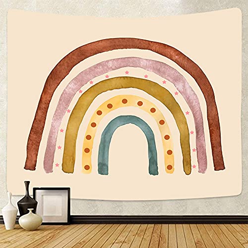 YANR-Rainbow-Boho-Tapestry-Wall-Decor-Retro-Rainbow-Decor-Hippie-Wall-Tapestry-For-Bedroom-Aesthetic-Room-Decor-For-Teen-Girls-Nursery-Dorm-51-x-59-inch 51yNFiDVR S