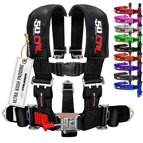 1pc Black 5 Point Harness for Bucket Seat, Latch Release, 9 Color Options, Racing Harness 5 point, Race Car, UTV, RZR [6009]