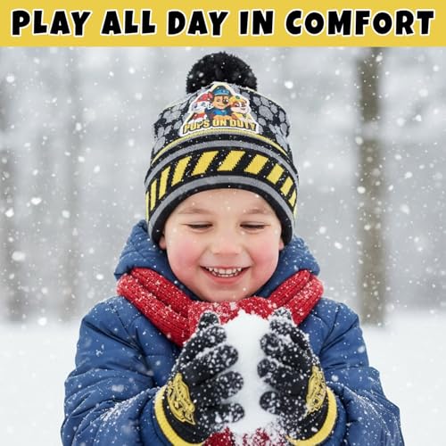 Image of Nickelodeon Paw Patrol Boys Winter Hat and Mitten or Glove Set (Age 2-7)