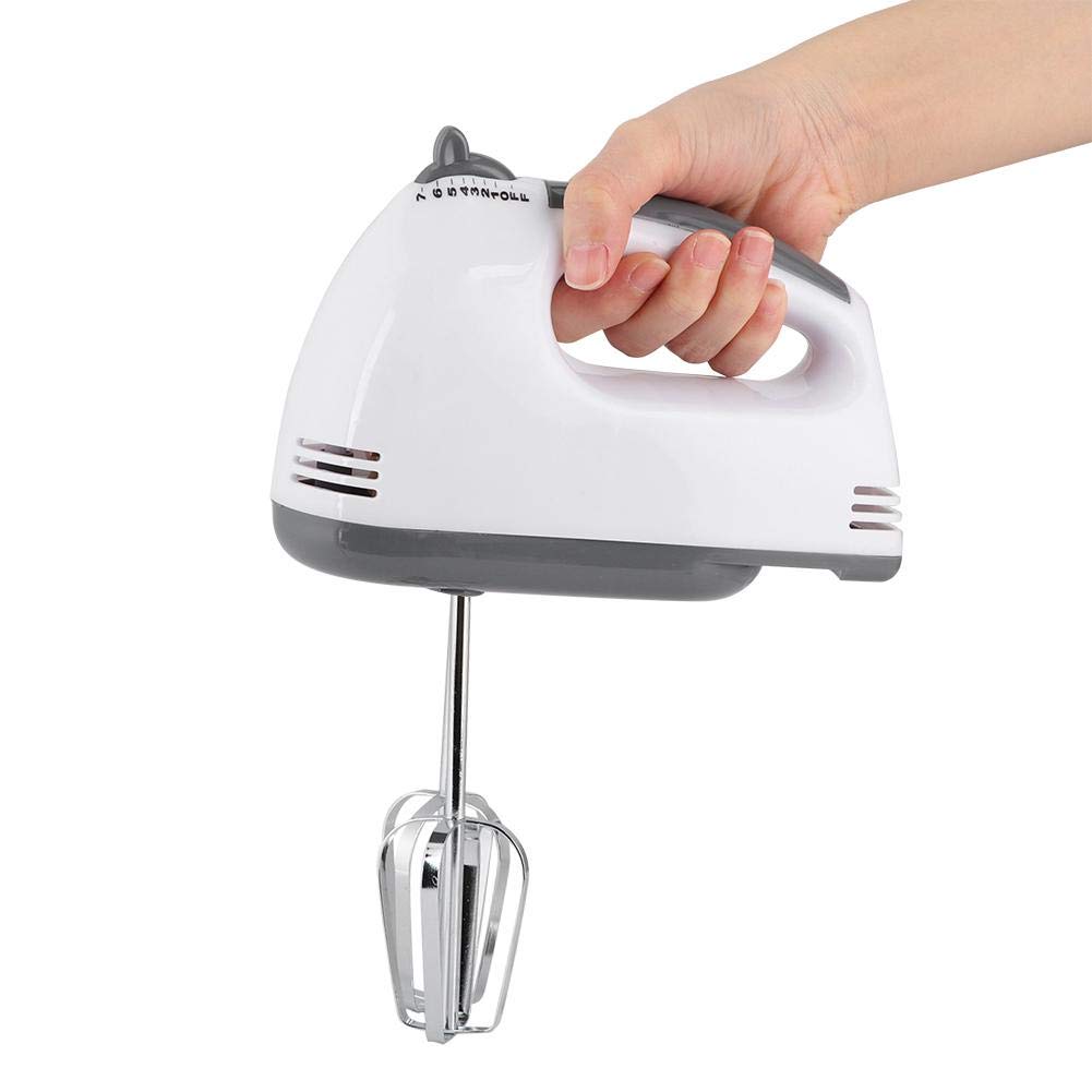 Batidora de mano eléctrica de 7 velocidades, batidor eléctrico de mano para huevos con varillas para huevos batir masa, batidor de huevos para batir claras de huevo, ingredientes de crema, etc. (EE. 6