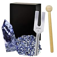 ★限定ご奉仕★4096 Hzセット【クリスタル☆キラキラ水晶♢ローズ】❤️ 4096hzクリスタルチューナーBOXセット ＜グリーン＞ 音叉 浄化