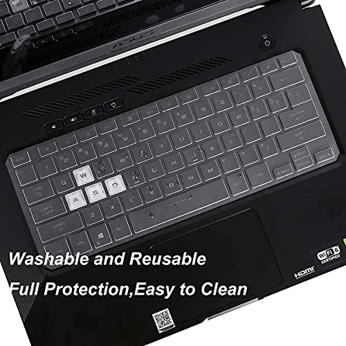 Image of Keyboard Protector Cover for ASUS ROG Zephyrus G15 GA503 GA503QR /QS /QM M16 GU603, 15.6 inch ASUS TUF Dash 15 TUF516PE & TUF Dash F15 FX516PM FX516PR, ROG Flow X13 GV301QH Gaming Laptop -Clear