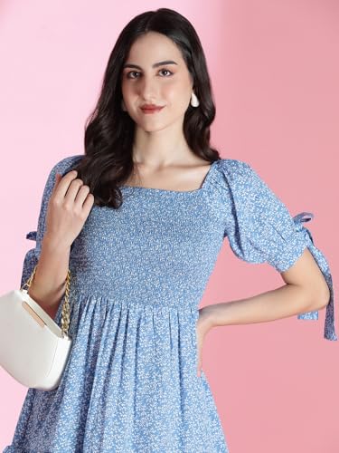 Image of KOTTY Women's Elegant Edge Soft Horizon Multicolored Dress