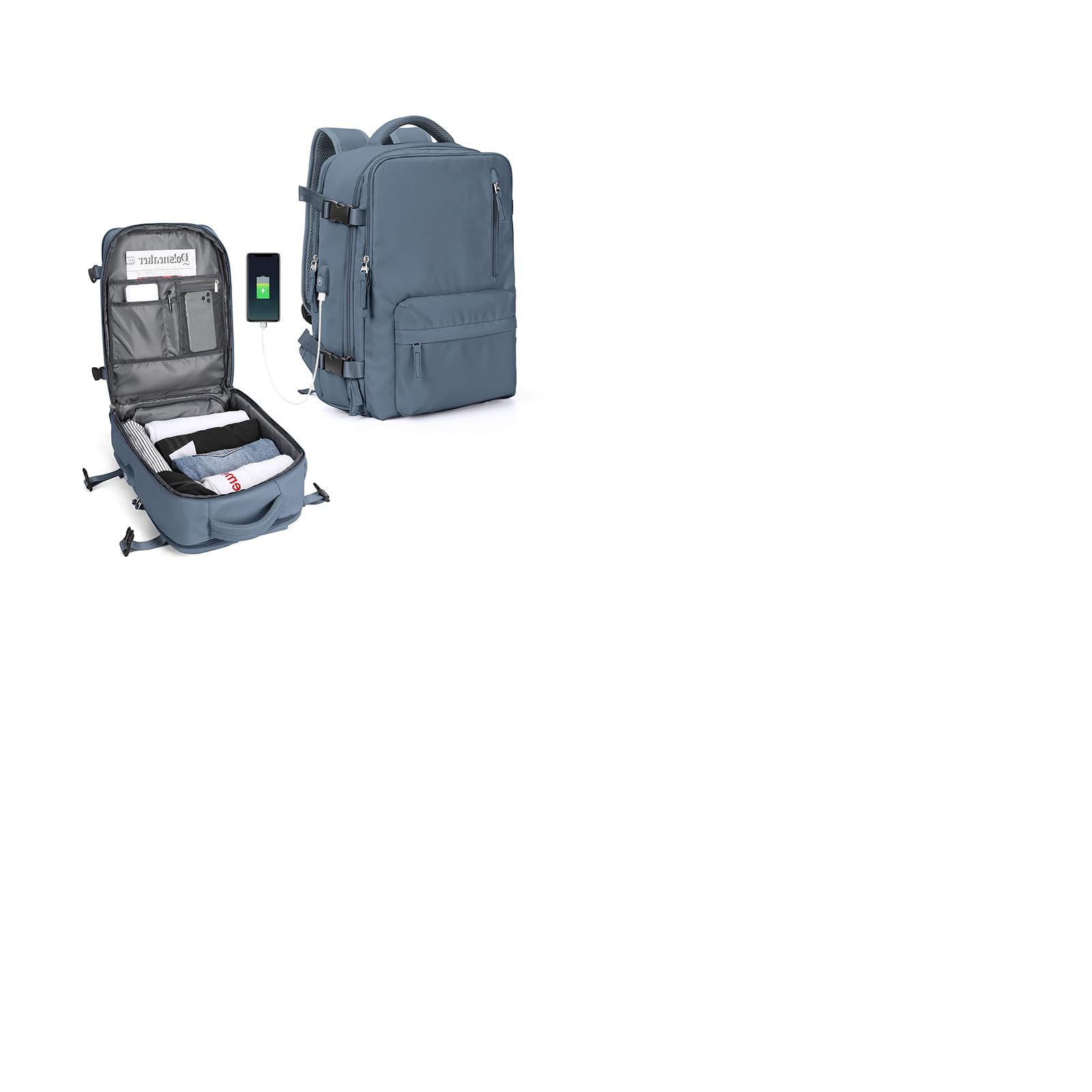 SZLX Borse da Cabina per Easyjet 45x36x20 Zaino da Viaggio Donna Ryanair 40x20x25 Bagaglio a Mano con porta usb zaino da viaggio aereo bagaglio a mano zaino per laptop Casual Daypack
