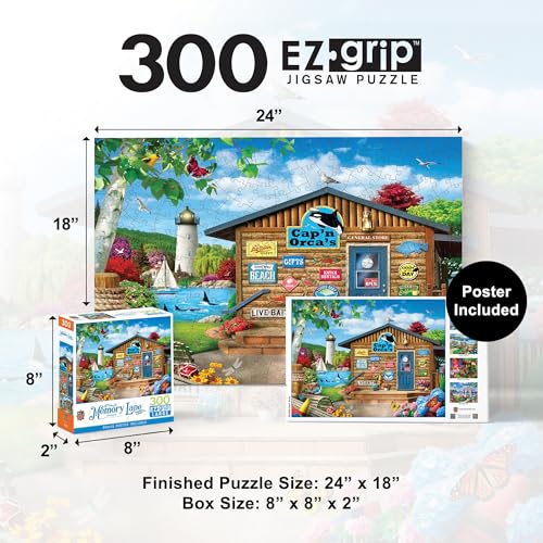 Image of Masterpieces 300 Piece EZ Grip Jigsaw Puzzle - Cap'n Orca's - 18 inchx24 inch