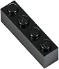 500 Piece 4x1 Building Bricks Loose Pack, Black
