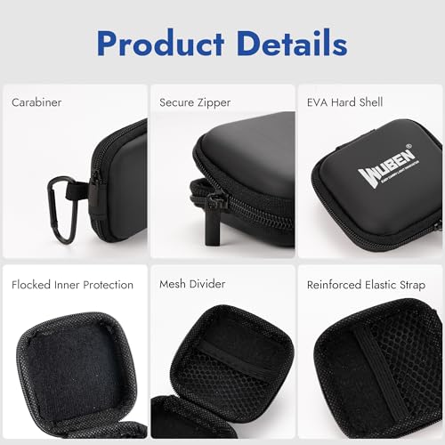 Image of WUBEN G5 Flashlight Holster, EDC Mini Flashlight Pouch 75 * 75 * 30mm, Portable Storage Carry Case with Carabiner Clip for Outdoor Camping Hiking (Flashlight Not Included) | EVA Storage Pouch, Compact Portable Carry Case for EDC Tools, Headphones & Small Accessories (Flashlight Not Included)