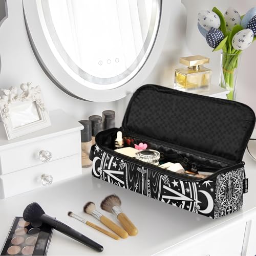 Estuche de viaje 2 en 1 para planchas y rizadores con tapete resistente al calor organizador impermeable para herramientas de cabello miniatura 7
