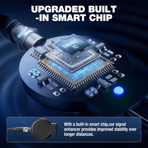Image of TV Antenna for Smart TV,100+ Miles Range Digital TV Antenna for Local Channels with Amplifier Signal Booster, Supports 4K 1080p,Indoor Outdoor IPX7 Waterproof,Lightning Protection Glossy Black