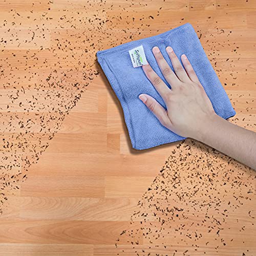Image of SOFTSPUN Microfiber Cleaning Cloths 50X50cms 3pcs Towel Set 340 GSM Sky Blue! Highly Absorbent Lint and Streak Free Multi-Purpose Wash Cloth for Kitchen Car Window Stainless Steel Silverware.