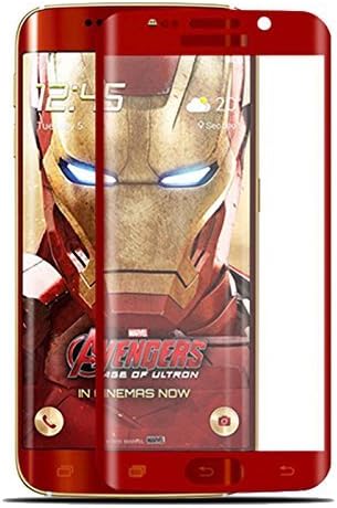 S6 Edge Screen Protector, InRich 0.2mm Premium 9H Full Cover Edge Tempered Glass Screen Protector Film Guard for Samsung Galaxy S6 Edge 5.1'' - Red