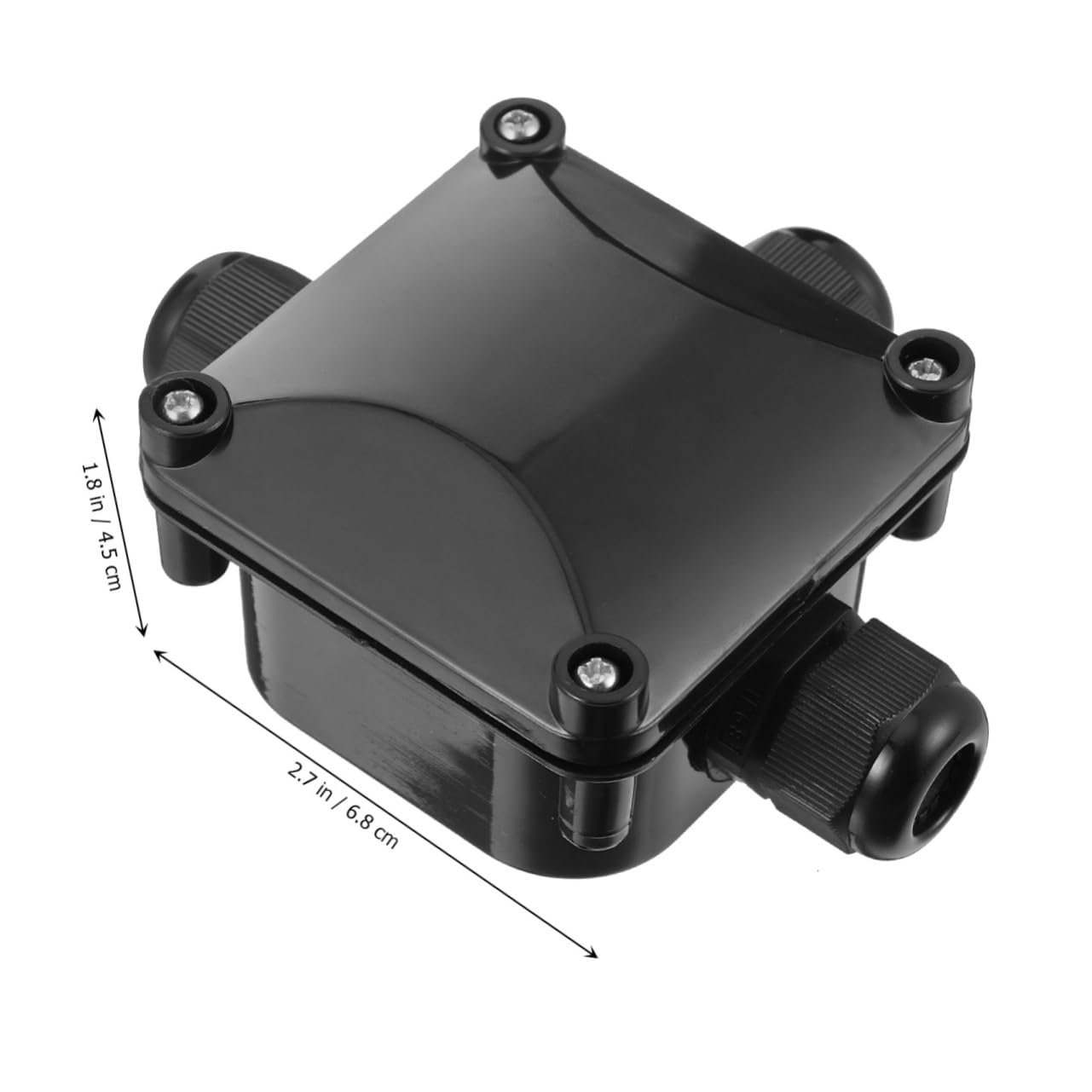 Boîte de Jonction à 3 Voies Étanche Abs Noir, Lot de 5