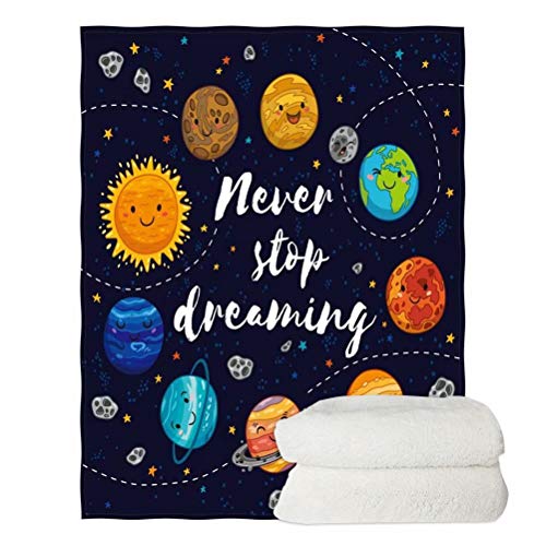 JUZGTSIT Never Stop Dreaming Fleecedecke, weiche Decke, Bett, warme Decke, Couchdecke für Büro, Sofa, Stuhl, Bettwäsche, Couch, Reisen, Camping, Decken, 125 x 150 cm JUZGTSIT Never Stop Dreaming Fleecedecke, weiche Decke, Bett, warme Decke, Couchdecke für Büro, Sofa, Stuhl, Bettwäsche, Couch, Reisen, Camping, Decken, 125 x 150 cm