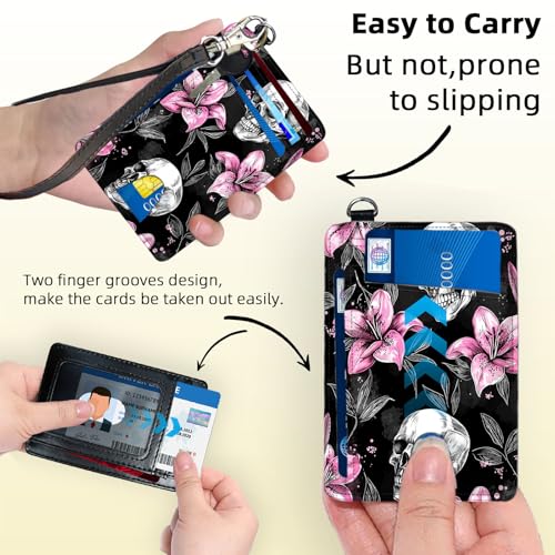 RFID Blocking Slim Wallet for Women & Girls–PU Leather Card Holder with ID Window,Ultra-Thin Travel Wristlet Organizer Secure Credit Card Wallet3