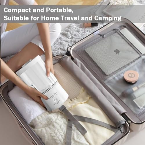 Image of Portable Mini Washing Machine, Underwear Washing Machine Small Clothes Washer Makeup Brush Cleaner (White)