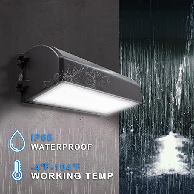 LED Full Cutoff Wall Pack, 35W(420W Eqv.) 4,200LM 5000K with Dusk to Dawn Photocell, 100-277Vac, LED Wall Pack for Outdoor Lighting (1 Pack) - ETL Listed