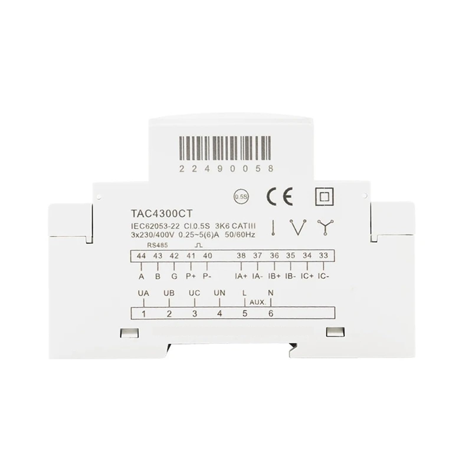 Licznik energii elektrycznej Trójfazowy monitor energii na szynie DIN, miernik mocy, kWh, amperomierz z 3 szt. RS485 Modbus 50/100/15/200CT 230VAC (miernik 3 szt. 150 A CT)