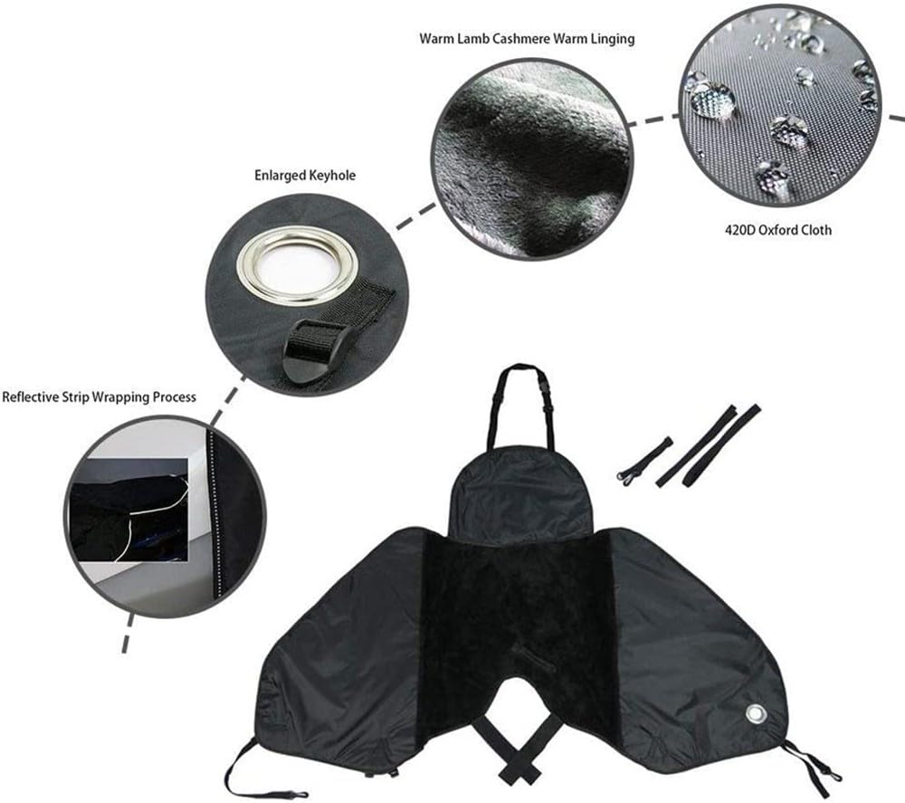 BLUEZY Cubre Piernas para Motos Manta Moto Cubrepiernas para Scooter Invierno Cubre Piernas Impermeable Termica Protector para la Lluvia fría Conductor de Invierno