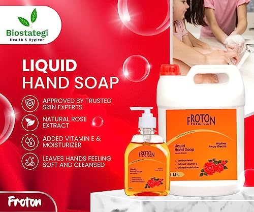 Image of Organic pH-Balance Moisturizing Rose Liquid Hand Wash 5 litre with Refreshing Fragrance, Complete Protection for Soft & Gentle Hands 5 ltr Can