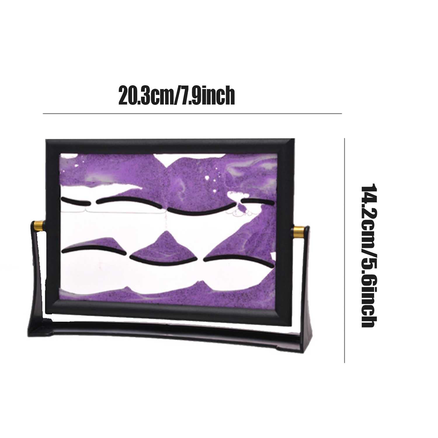 Image d'art de Sable en Mouvement Image de Sable Fluide Image de Bureau Moyenne Jouets d'art de Bureau sensoriel apaisant Fidget Jouet pour Calme Relaxinga Cadeau/a (A)