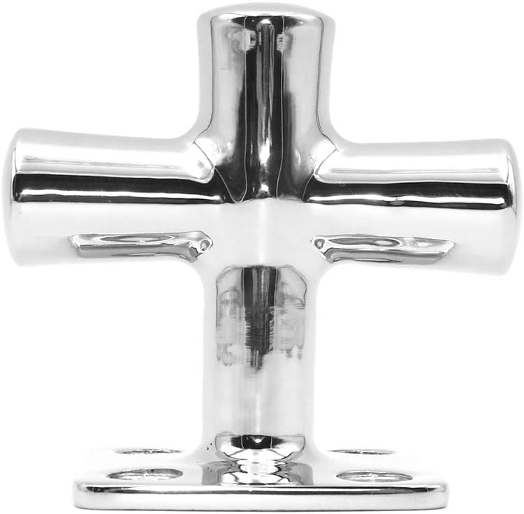 NUZAMAS Heavy Duty Design Marine 316 Stainless Steel Single Cross Bollard, Boat Yacht Mooring Cleat Fasten Mooring Lines 9 51yNKkMTFOL. AC SL1000