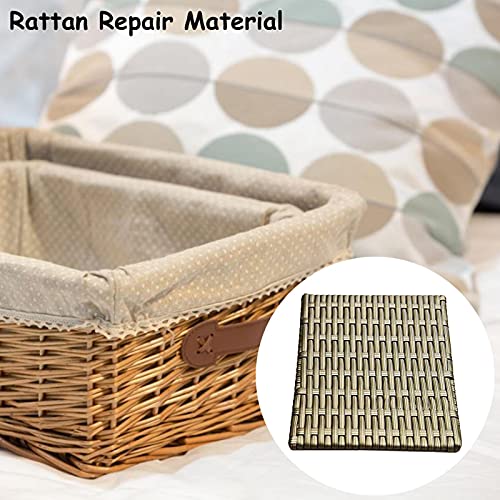 Hulzogul Material de reparo de ratã, material de reparo de ratã sintético, reparo de móveis marrom p