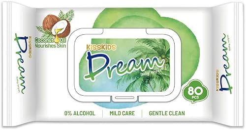 Baby Wipes for Gentle Cleansing, Soft and Moisturising, Suitable for Sensitive Skin 80'S