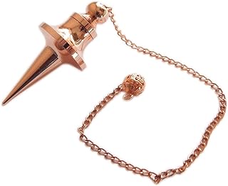 Myhealingworld Long Cone Point Copper Metal Openable Disc Pendulum. Pendulum for Dowsing & Divination.