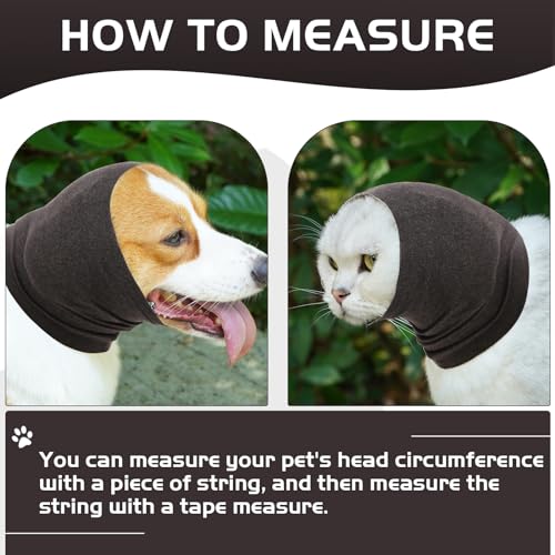 Image of Nanaki Dog Head Cover Quiet Headband, No Shake Ear Wrap Anxiety Relief & Calming Hoodie Dogs, Hood for Doggy, Pet Ear Protector Cover Muffs for Pet Noise Protection Grooming Bathing Fireworks
