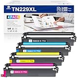TN229XL TN229 High Yield Toner Cartridge Compatible Replacement for Brother TN229XL TN-229XL TN-229XLBK C M Y TN-229 for MFC-L3780cdw MFC-L3720cdw HL-L3280cdw MFC-L8395cdw HL-L3295cdw Toner (4-Pack)
