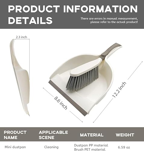 Miniatura 4 de Escoba pequeña para recogedor escoba de mano con cepillo, escoba pequeña y juego de recogedor para el hogar, juego de escoba y recogedor para el