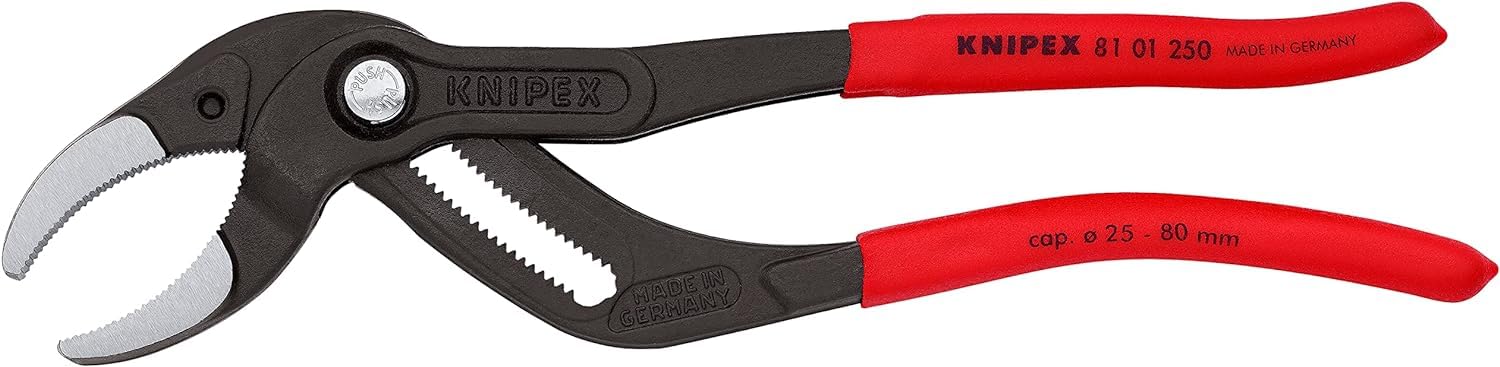 Knipex 81 01 250 Siphon & Connector Pliers For Traps, Tube Fitting...