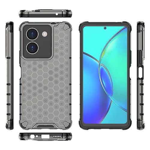 Image of Glasgow Back Case Cover Designed for [ Vivo Y36 / Y36 4G ] (Stylish Look | Shock Proof) - Black