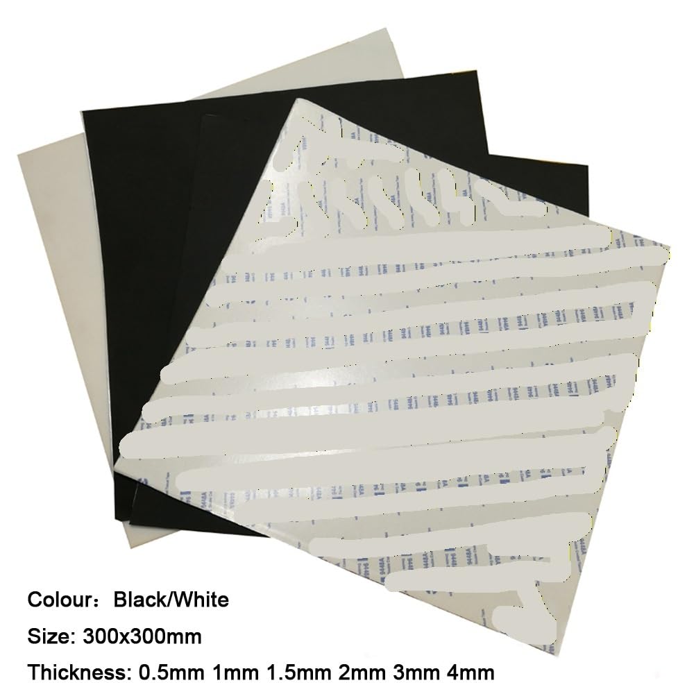 Foglio autoadesivo in gomma siliconica 300x300mm - Tappetino resistente alle alte temperature for uso alimentare for ammortizzazione 1pcs(White,300x300x1.5mm)