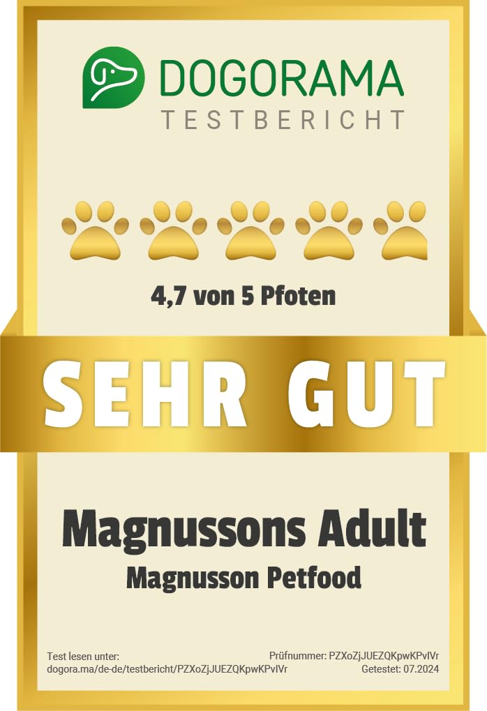 Magnusson Cibo per Cani Adulti per Carne e Biscotti