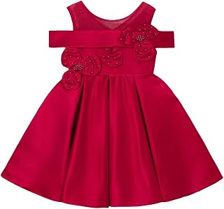 Hopscotch Floral Applique Party Dress for Ages (5-6 Years) Price In India