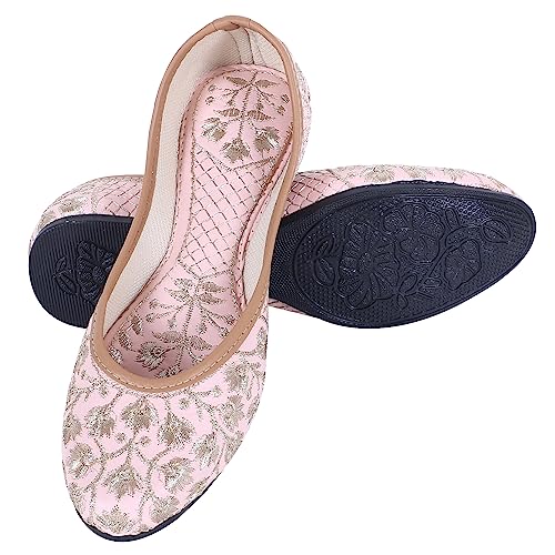 DFR Women’s Embroidered Phulkari Punjabi Mojaris Juti Jutti's Sho...