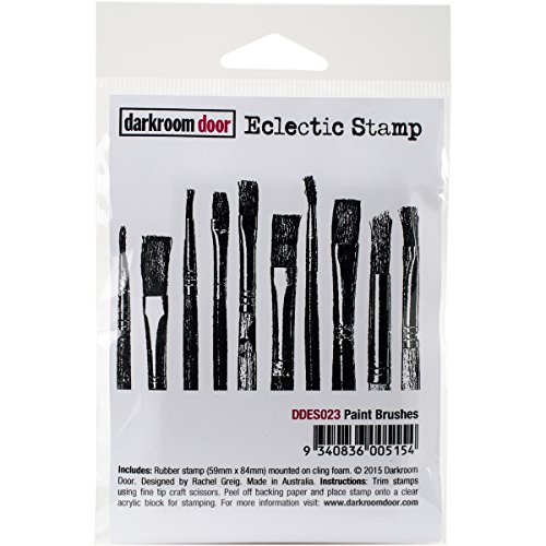 Darkroom Door Cling Stamp 3"x2"-paint Brushes