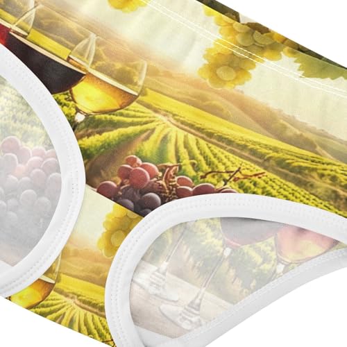 Cotton Girls Underwear Toddlers Vibrant Warm Sunset Vineyard Cute Panties Girl Cartoon Kids Undies Briefs 2t4