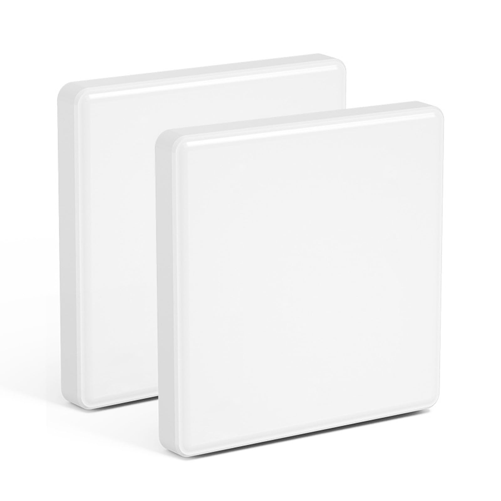 2 Pack Single Blank Plate for Wall Socket, Screwless Single Blank Faceplate, White Square Shape Flat Cover, Round Edges, for Electrical Socket Plug Socket Cover Exposed outlets