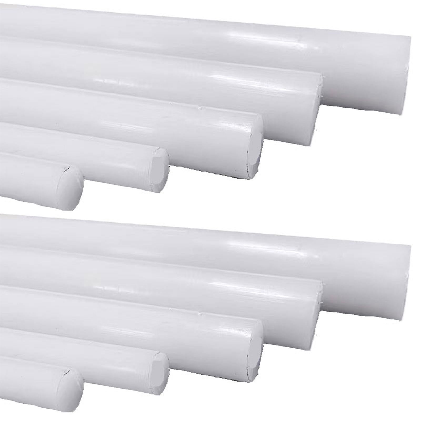 Coyouco Nylon Rod,Plastic Rod,Pa6 Nylon Rod,Round Rod Tough Rod Solid,Length: 0.5M,10Pcs,8Mm